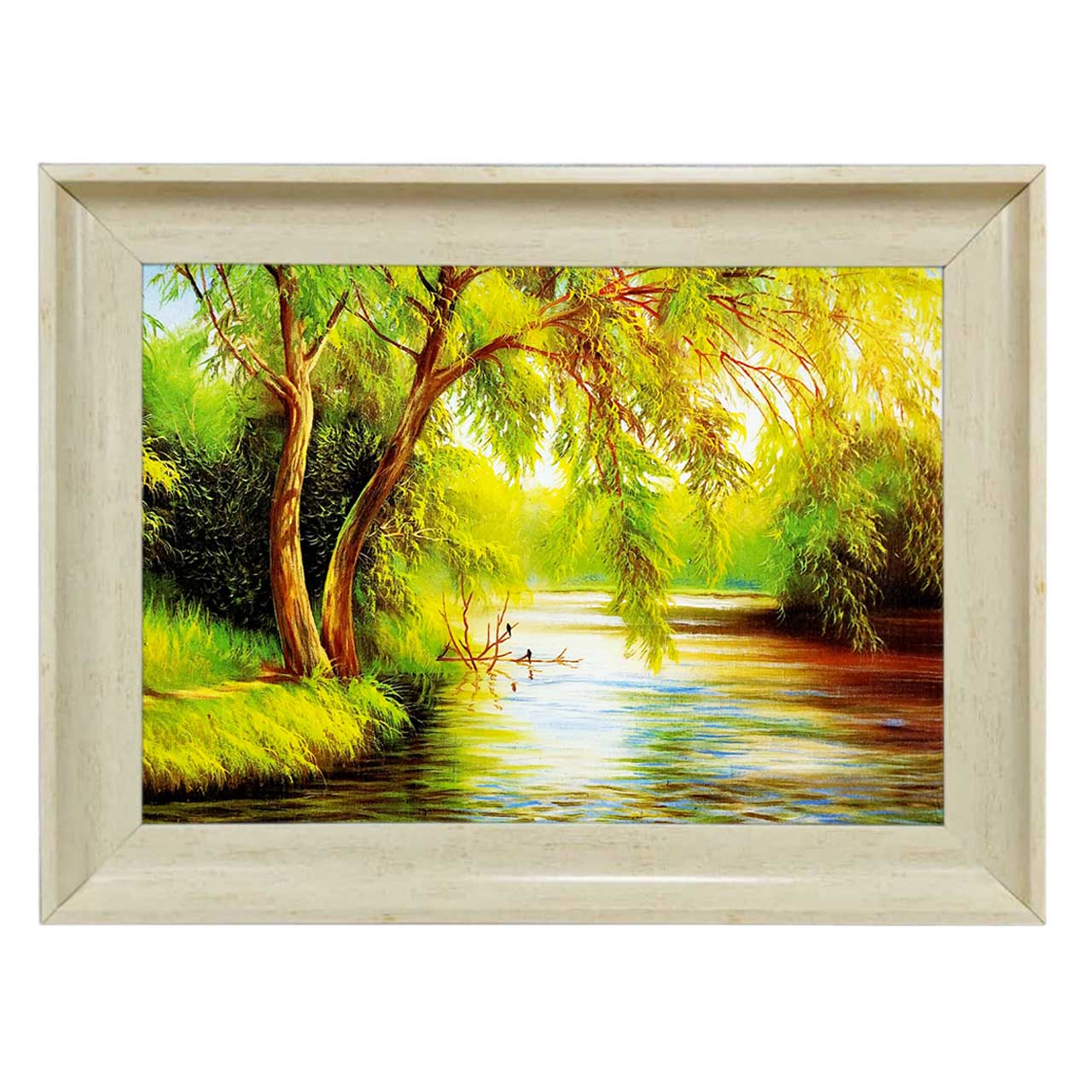 تابلو فرش چاپی طرح برکه کد 10091 سایز 70×50 سانتی متری