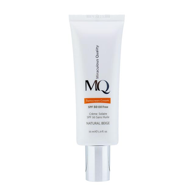 کرم ضد آفتاب رنگی ام کیو مدل NATURAL BEIGE حجم 55 میلی لیتری