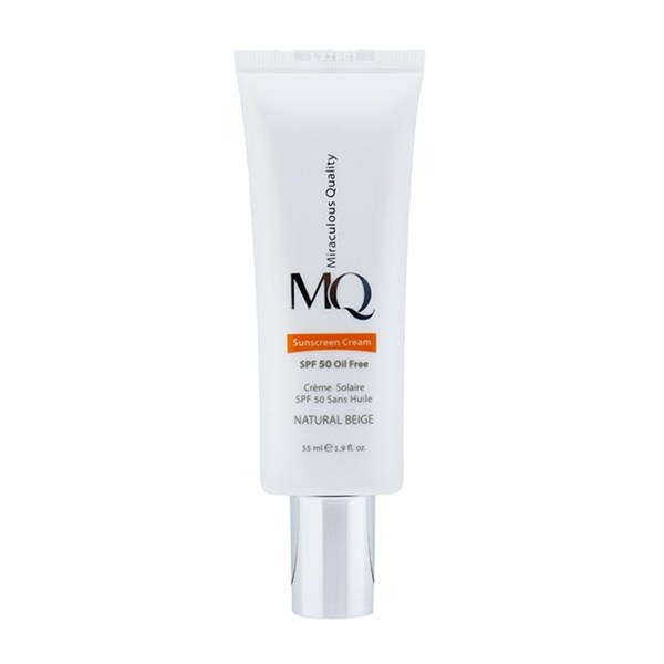 کرم ضد آفتاب رنگی ام کیو مدل NATURAL BEIGE SPF 50 حجم 55 میلی لیتری