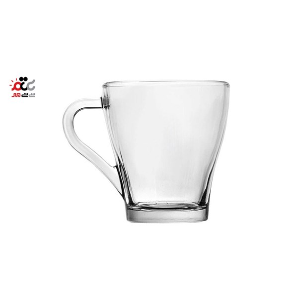 لیوان مدل محک شلغمی طرح دسته دار لومینارک بسته 6 عددی کد 8977