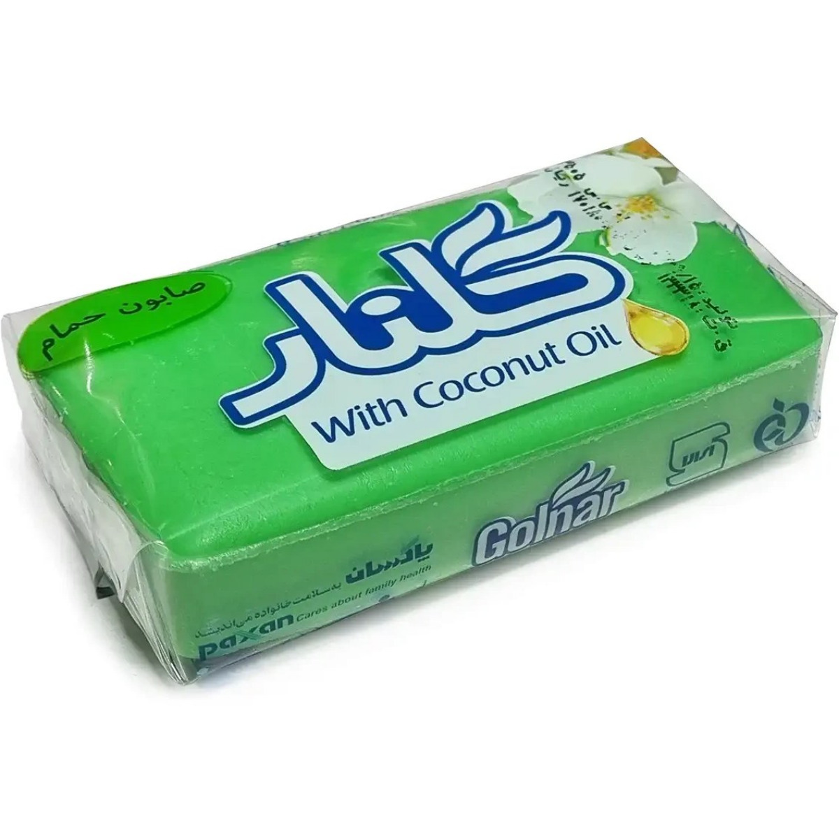 صابون حمام گلنار سبز سلفون دار 130 گرمی