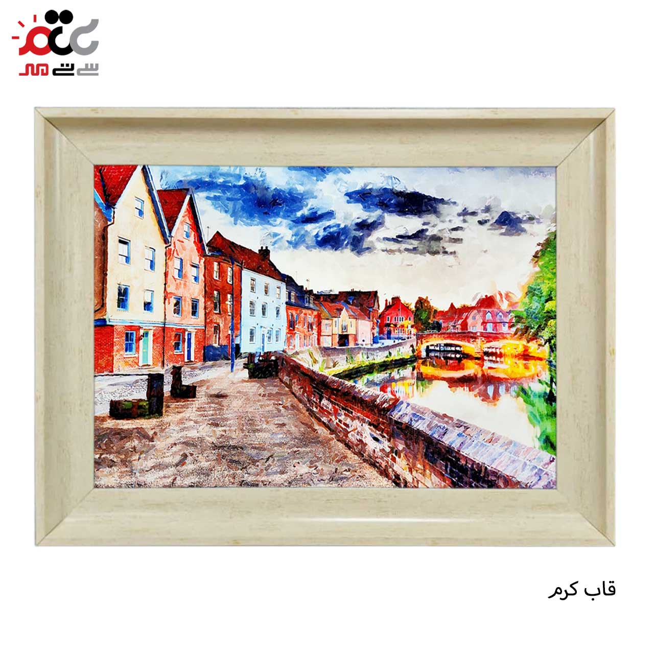 تابلو فرش چاپی طرح رودخانه کد 10178 سایز 100×70 سانتی متری