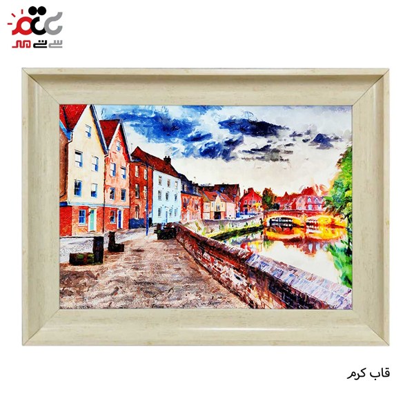 تابلو فرش چاپی طرح رودخانه کد 10178 سایز 100×70 سانتی متری