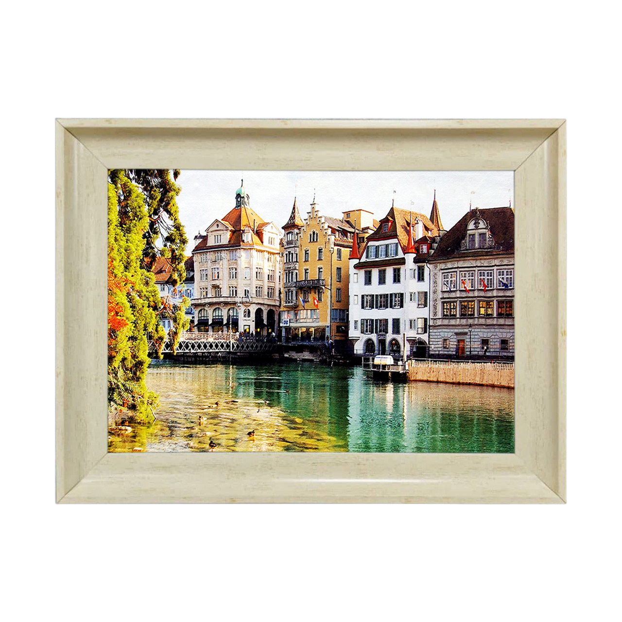 تابلو فرش چاپی طرح جزیره کد 10043 سایز 50×35 سانتی متری