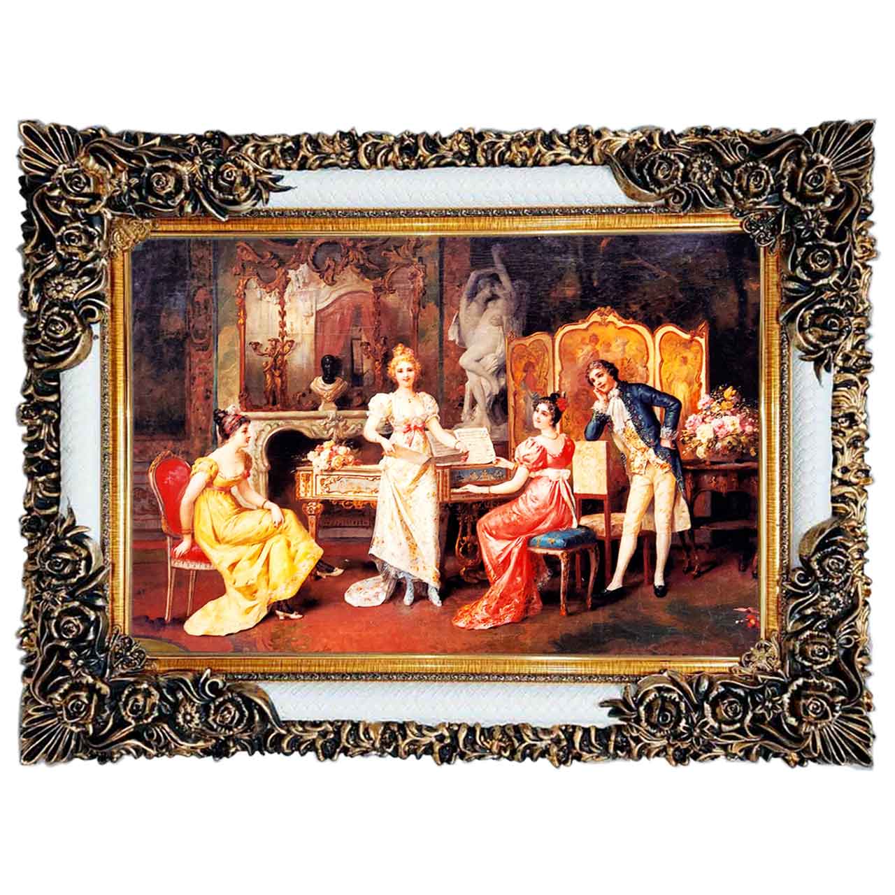 تابلو فرش چاپی طرح مهمانی کد 11050 سایز 100×50 سانتی متری