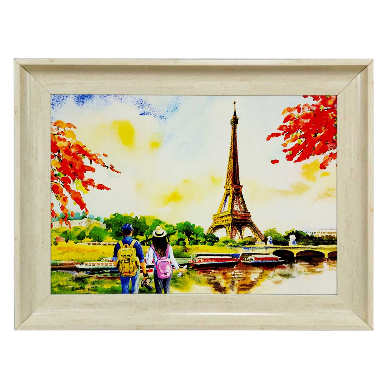 تابلو فرش چاپی طرح ایفل کد 10115 سایز 70×50 سانتی متری