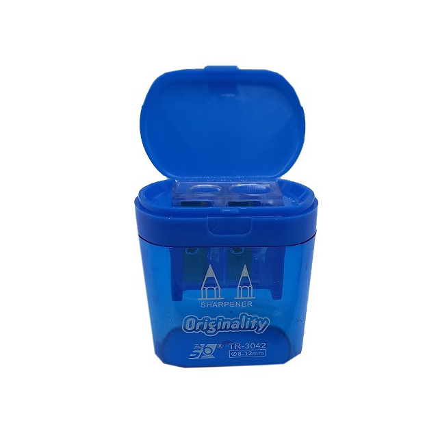 مداد تراش اسکول مکس مدل مخزن دار دو سوراخ کد 3042