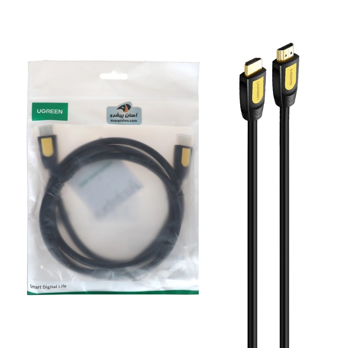 کابل یک و نیم متری UGREEN HDMI مدل HD101 - مشکی(10128)
