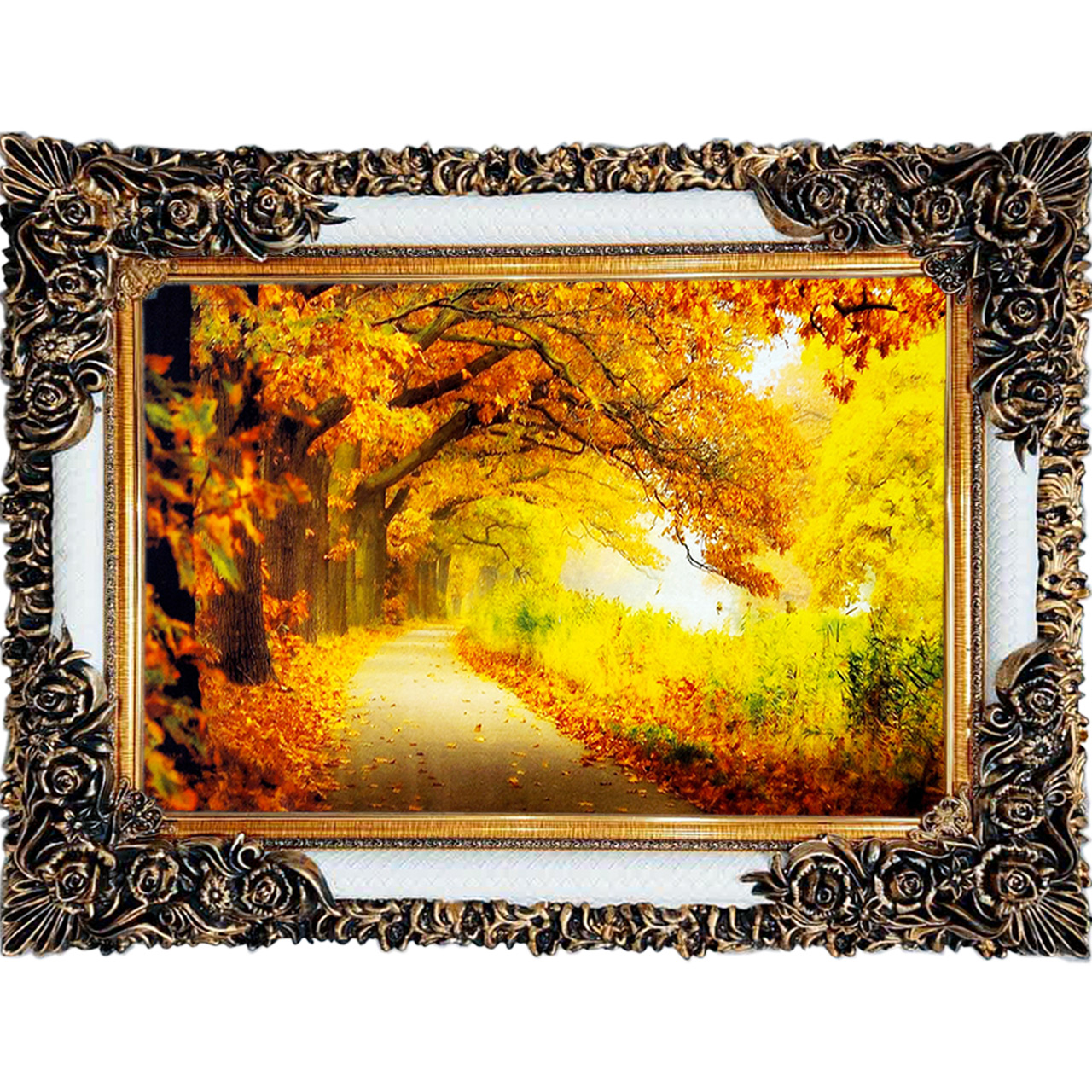 تابلو فرش چاپی طرح جاده کد 10131 سایز 100×70 سانتی متری