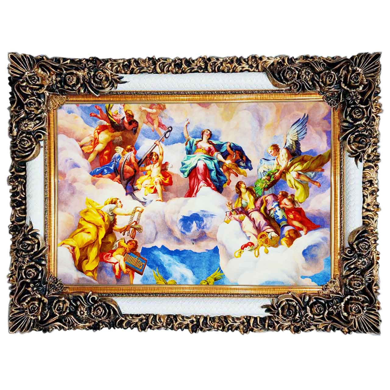 تابلو فرش چاپی طرح بهشت کد 11092 سایز 100×50 سانتی متری