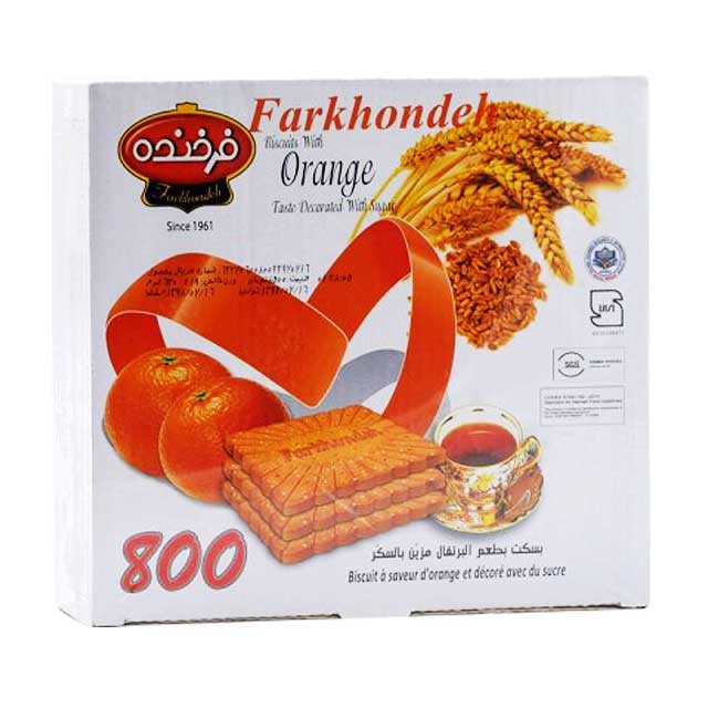 بیسکویت با طعم پرتقال فرخنده مدل 800 