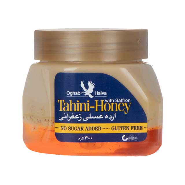 ارده عسلی زعفرانی عقاب 300 گرمی