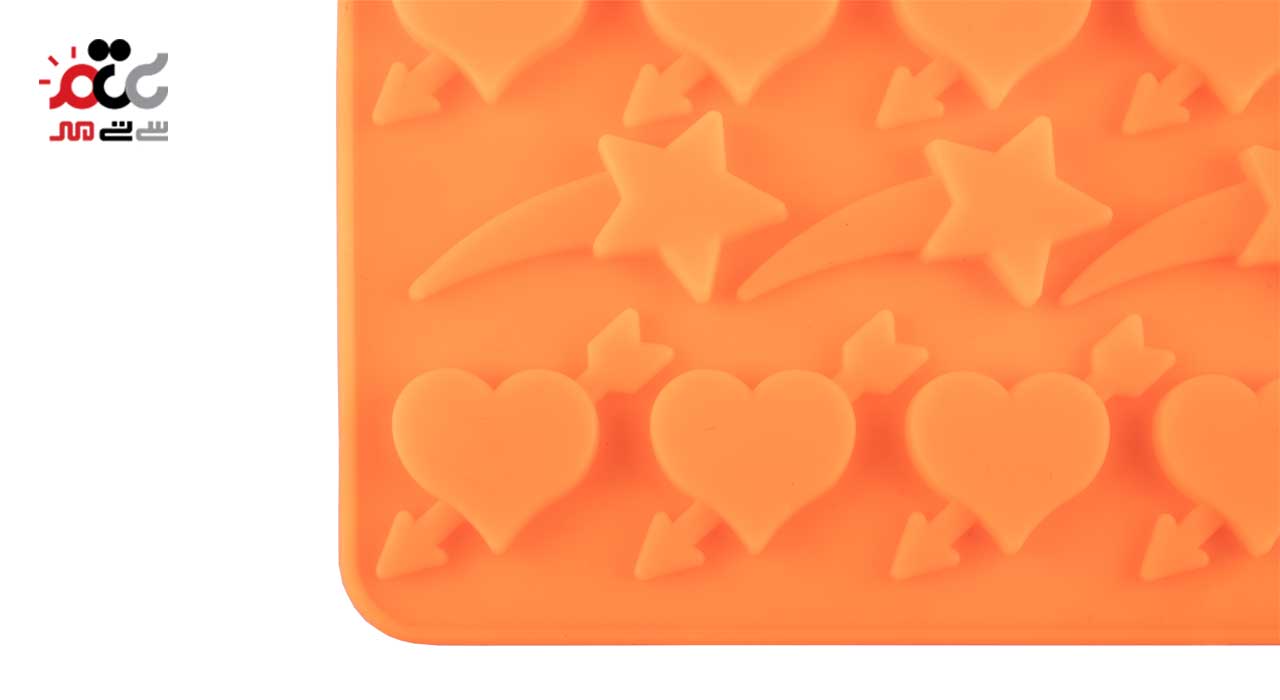 قالب سیلیکونی شکلات مدل قلب و ستاره دنباله دار بسته 11 عددی
