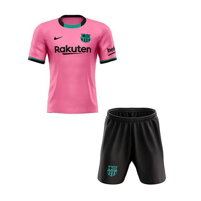 ست تی شرت و شلوارک ورزشی مردانه طرح بارسلونا مدل 2021