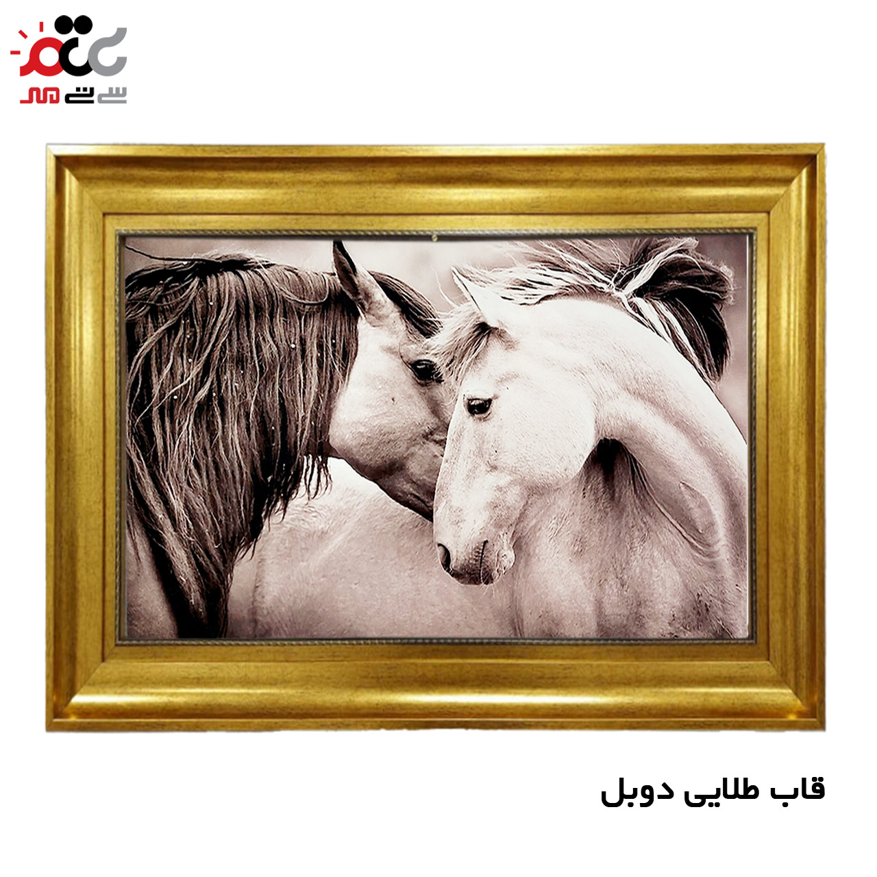 تابلو فرش چاپی طرح اسب کد 14054 سایز 70×50 سانتی متری