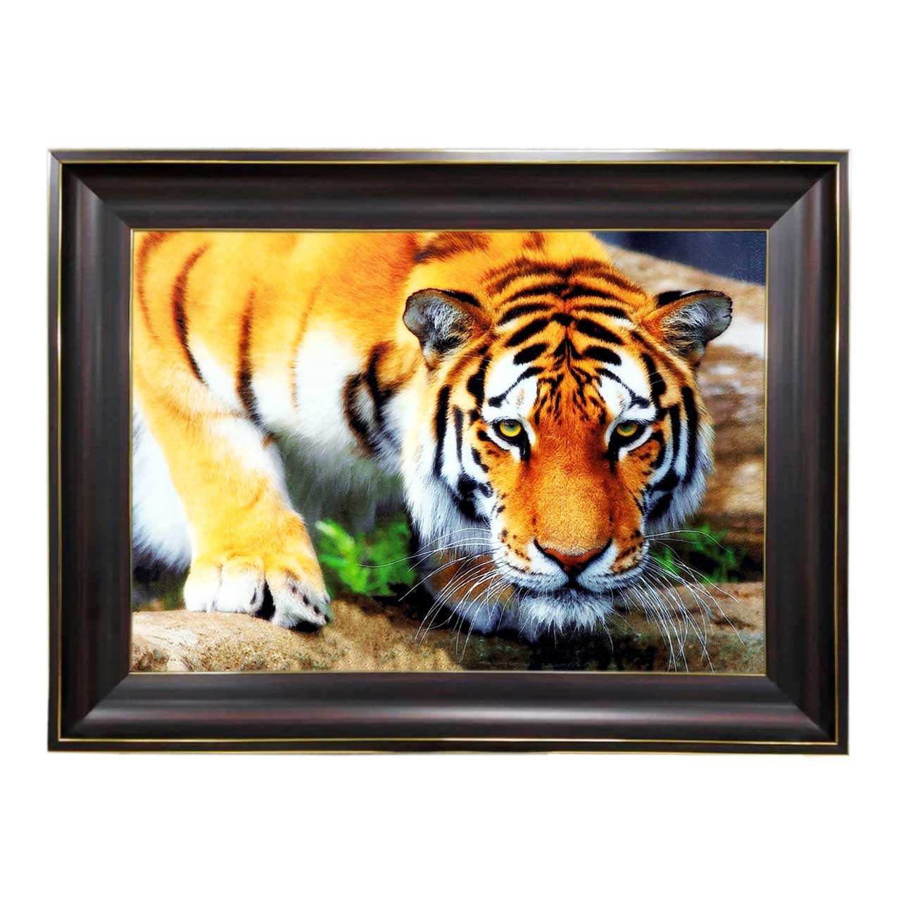 تابلو فرش چاپی طرح ببر کد 14049 سایز 60×40 سانتی متری