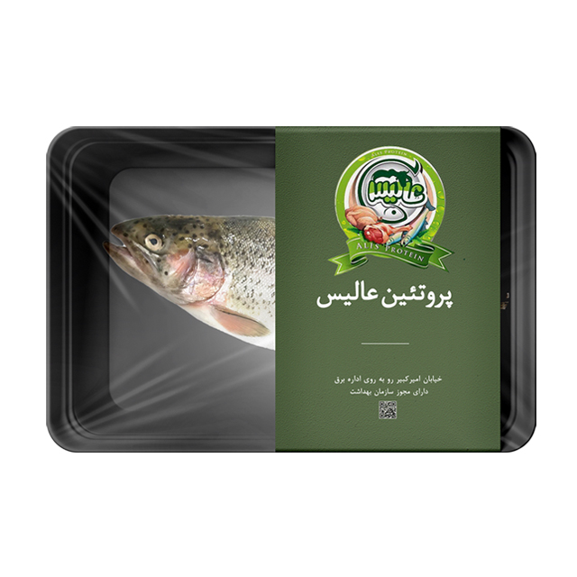 ماهی سالمون تازه با سر و دم 1000 گرمی