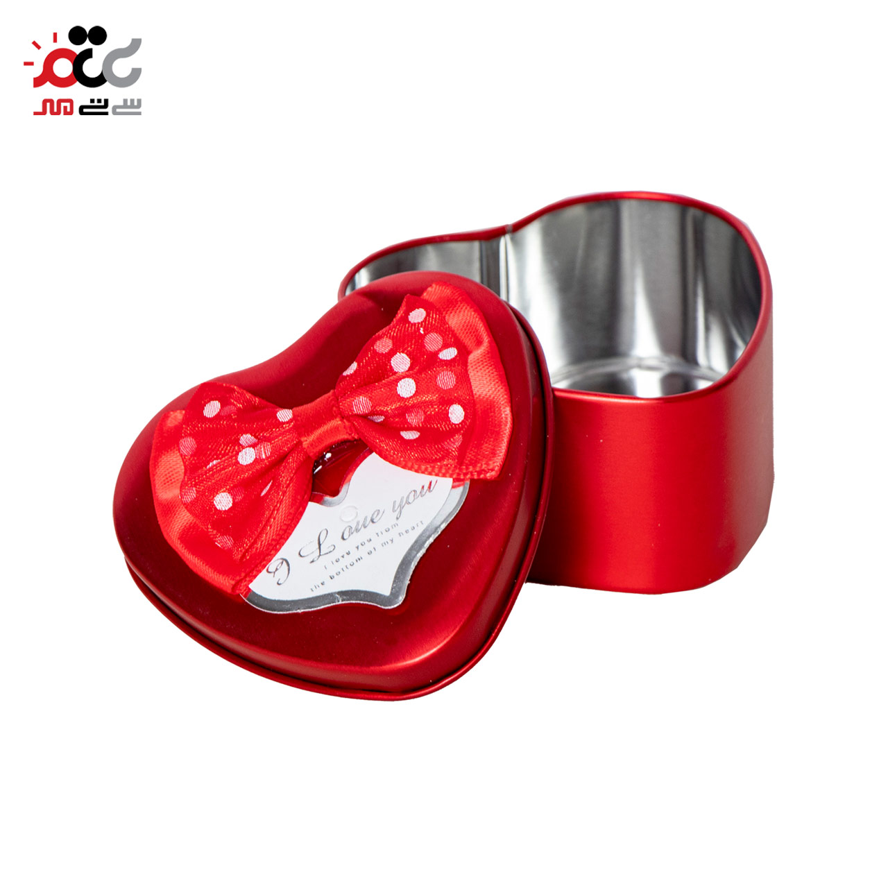 جعبه کادو فلزی طرح قلب سایز کوچک