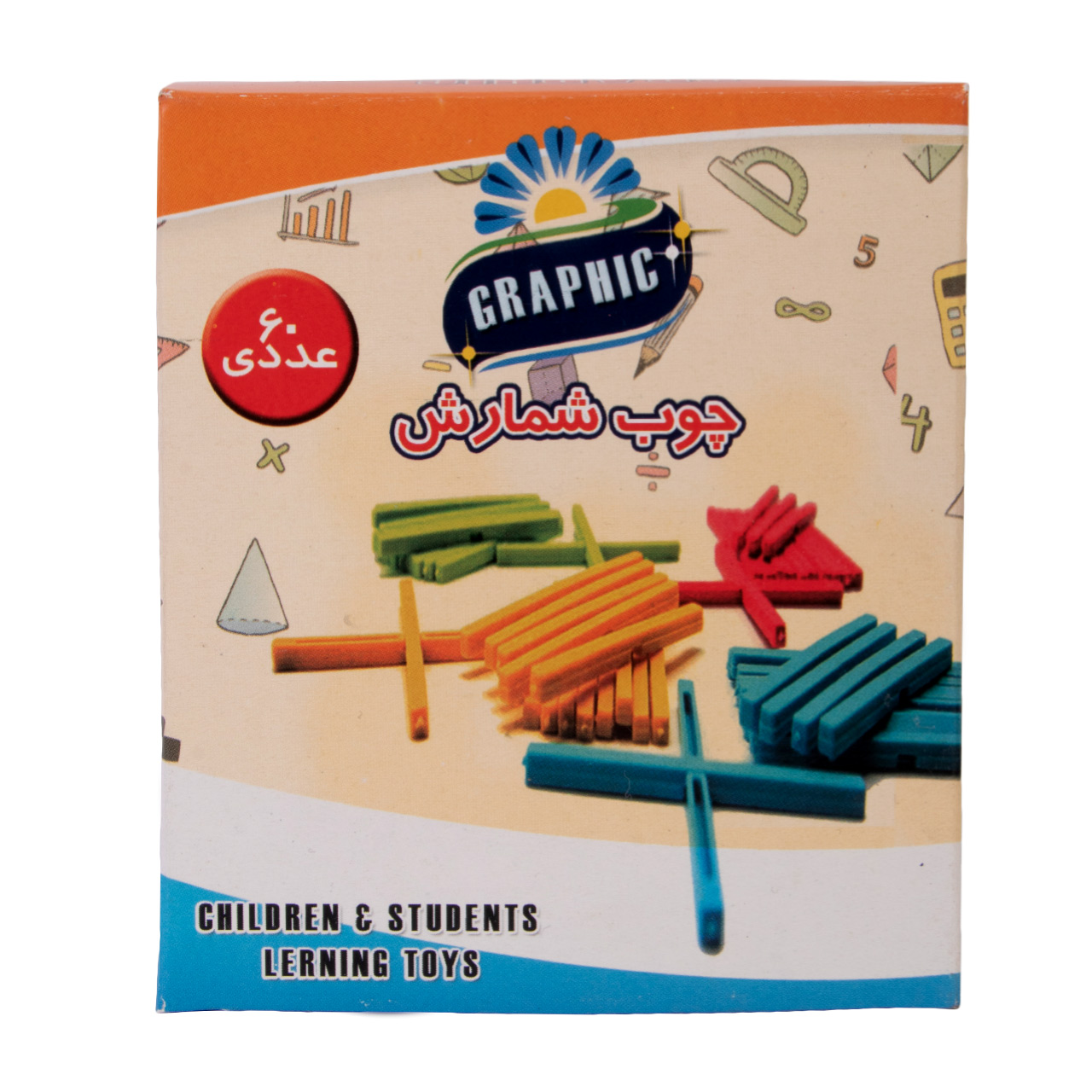 چوب شمارش گرافیک آذر تحریر بسته 60 عددی
