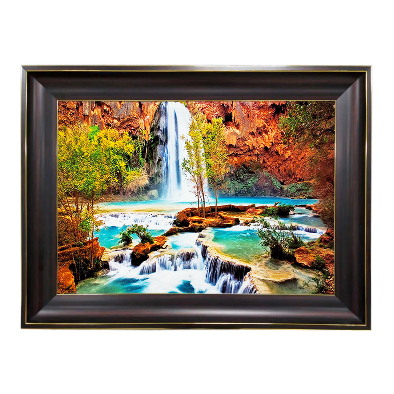 تابلو فرش چاپی طرح آبشار کد 10214 سایز 60×40 سانتی متری