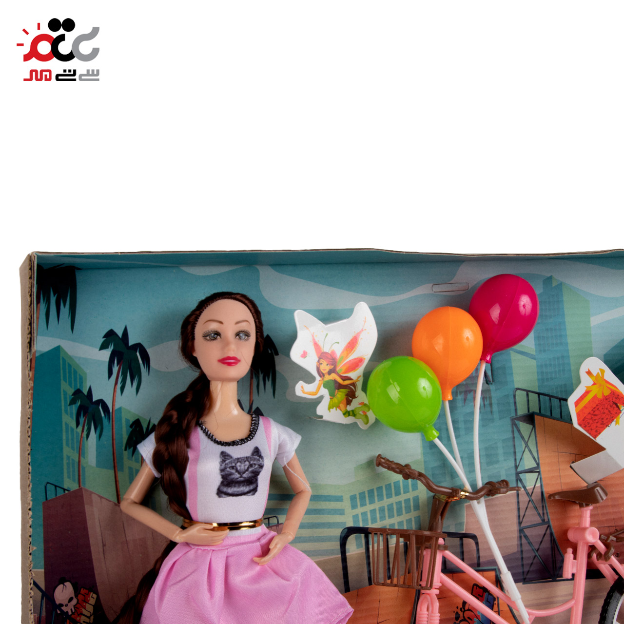 عروسک باربی همراه با دوچرخه کد 1015