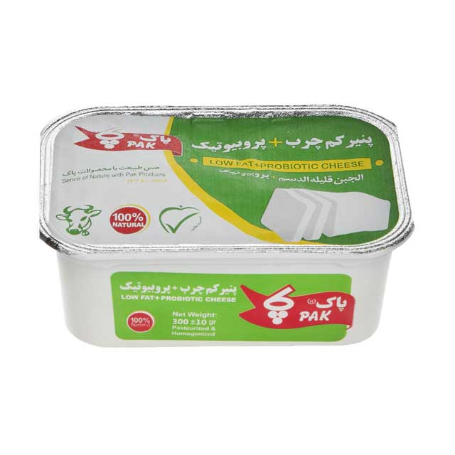 پنیر کم چرب پروبیوتیک پاک 300 گرمی