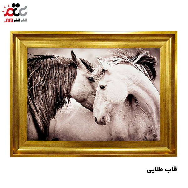 تابلو فرش چاپی طرح اسب کد 14054 سایز 100×70 سانتی متری