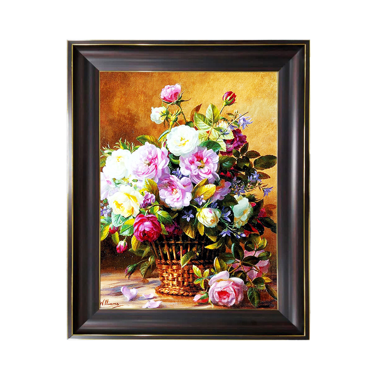 تابلو فرش چاپی طرح گل کد 12326 سایز 60×40 سانتی متری