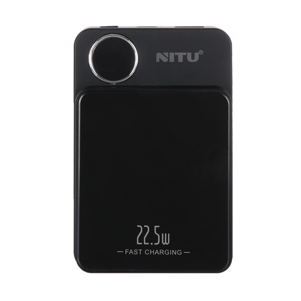 پاوربانک فست شارژ وایرلس Nitu 10000mAh مدل NPB12 22.5W - مشکی (گارانتی 18 ماه تعویض نیکان همراه)