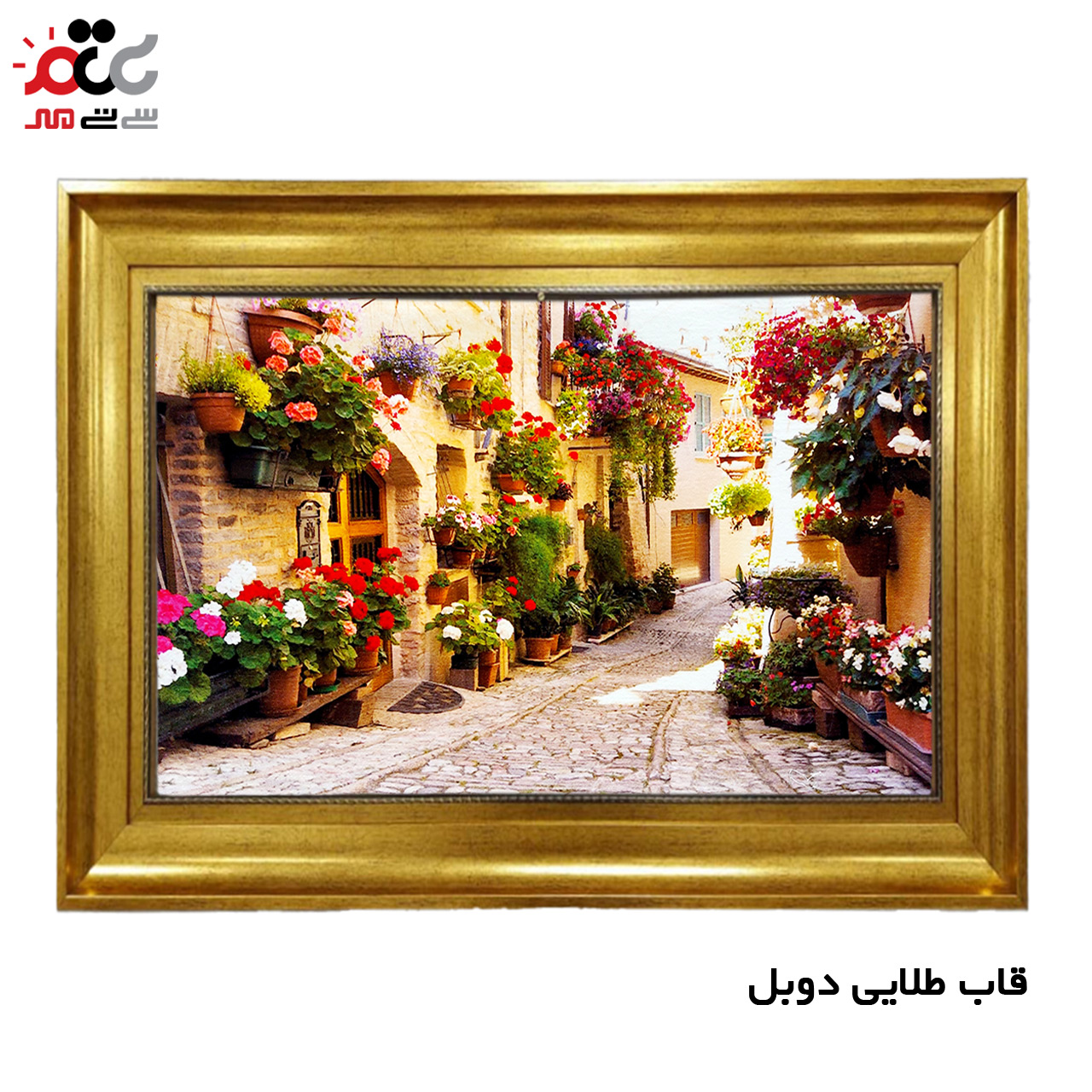 تابلو فرش چاپی طرح کوچه باغ کد 10090 سایز 100×50 سانتی متری