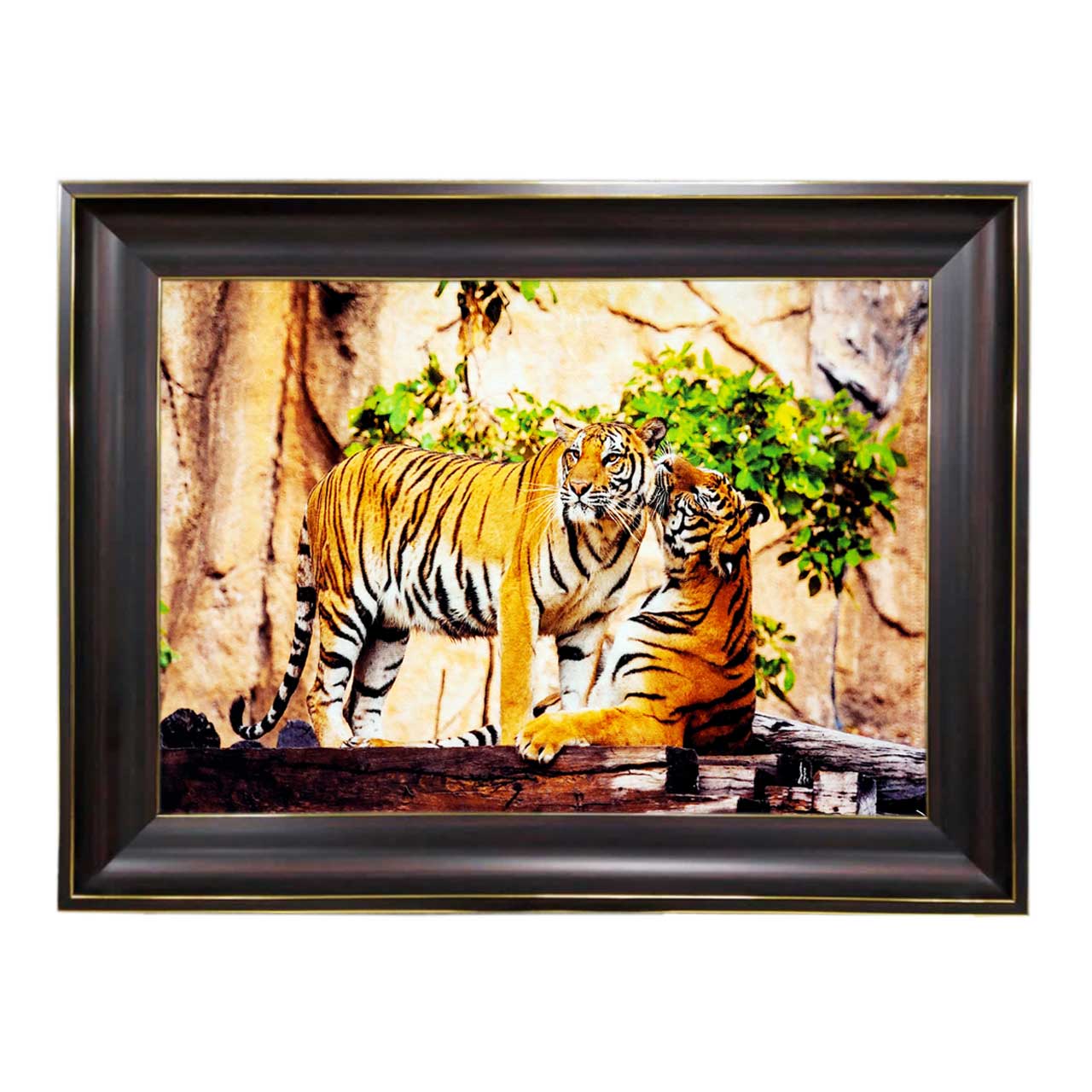 تابلو فرش چاپی طرح ببر کد 14030 سایز 60×40 سانتی متری