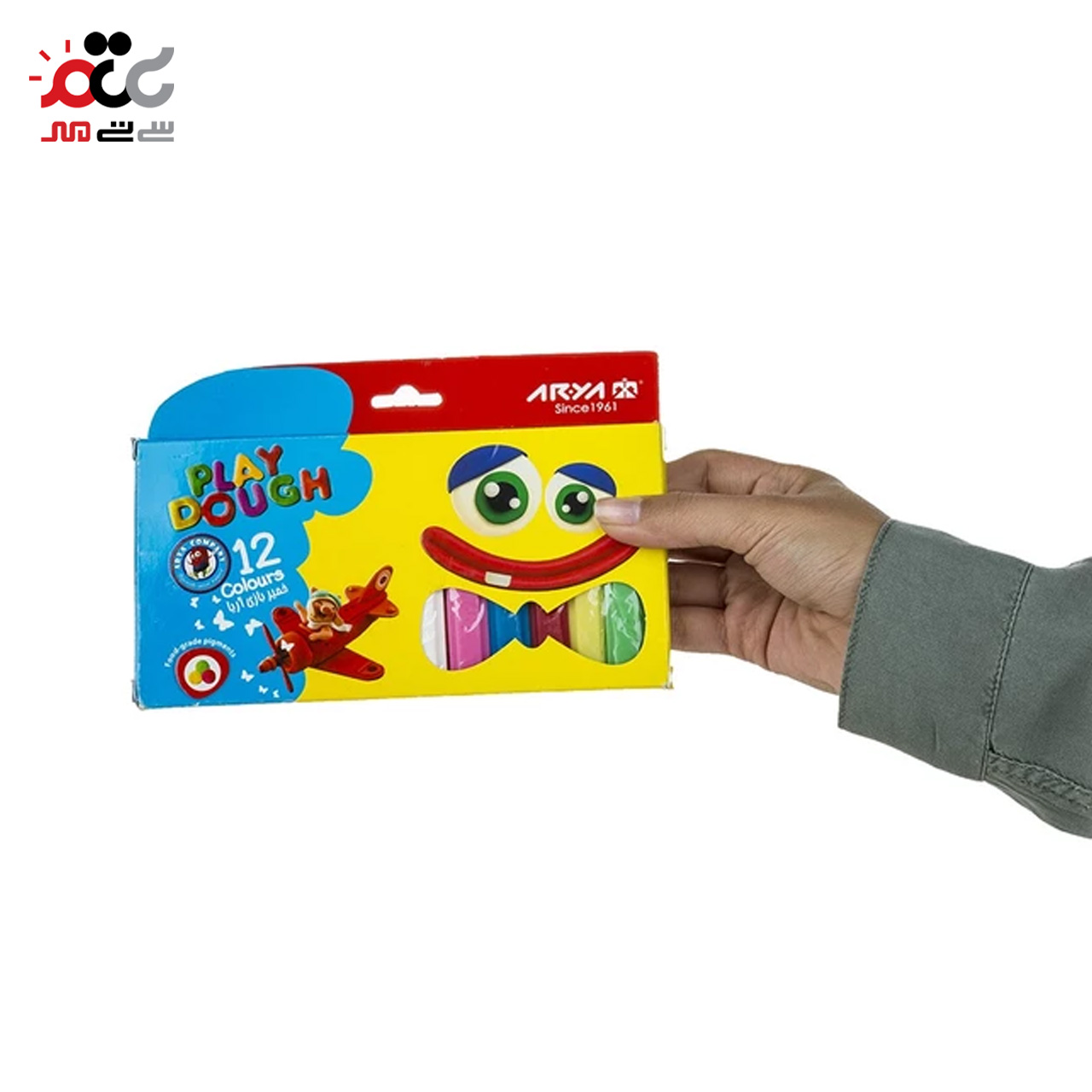 خمیربازی 12 رنگ آریا مقوایی