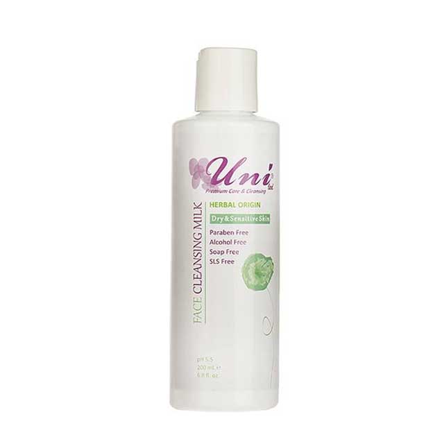 شیر پاک کن یونی لد سری Herbal Origin مدل Dry And Sensitive Skin حجم 200 میلی لیتری
