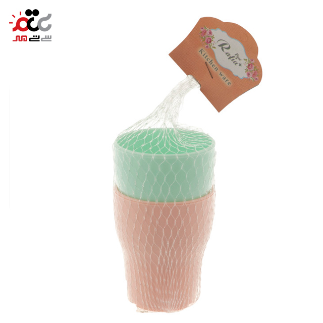 لیوان پلاستیکی رافینا طرح ماگ بسته 2 عددی