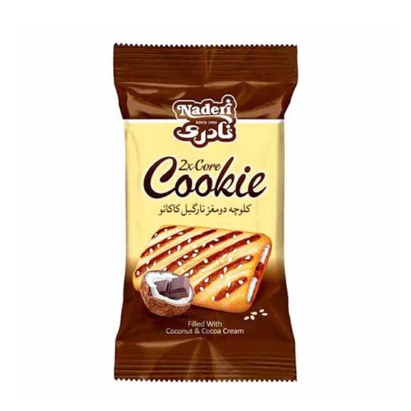 کلوچه دومغز نارگیل و کاکائو نادری 30 گرمی