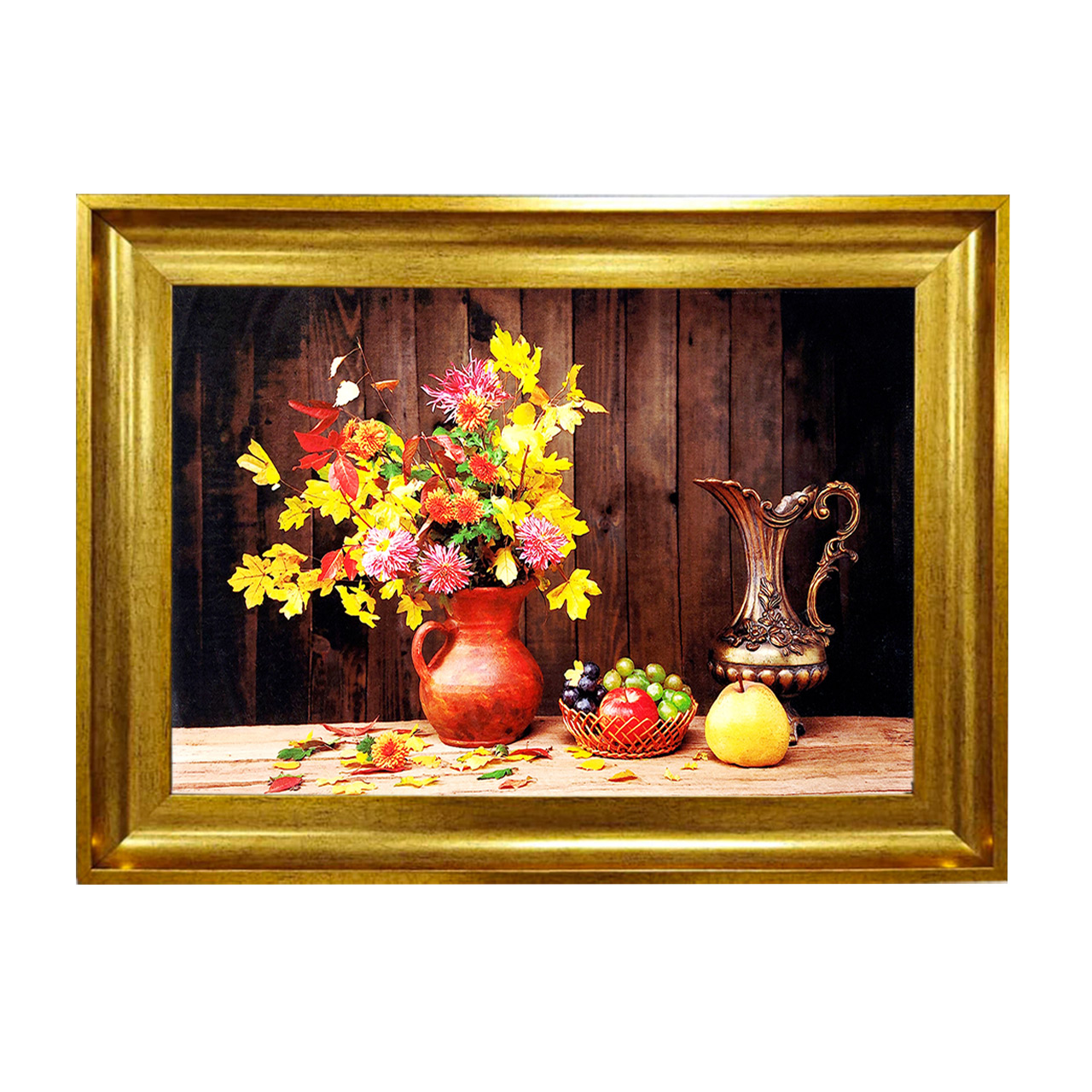 تابلو فرش چاپی طرح گل و میوه کد 12021 سایز 50×50 سانتی متری