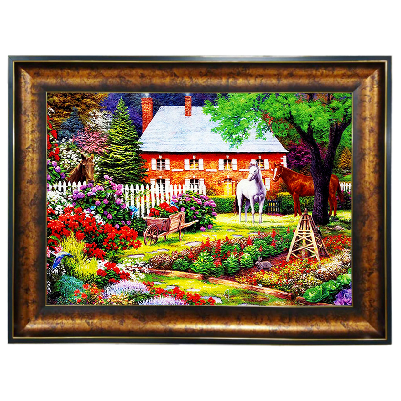 تابلو فرش چاپی طرح منظره کد 10117 سایز 100×50 سانتی متری