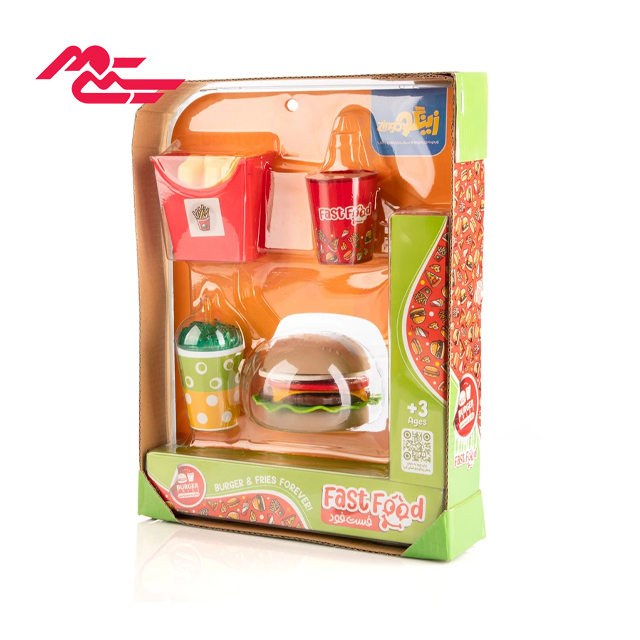 ست اسباب بازی فست فود زینگو مدل همبرگر و سیب زمینی