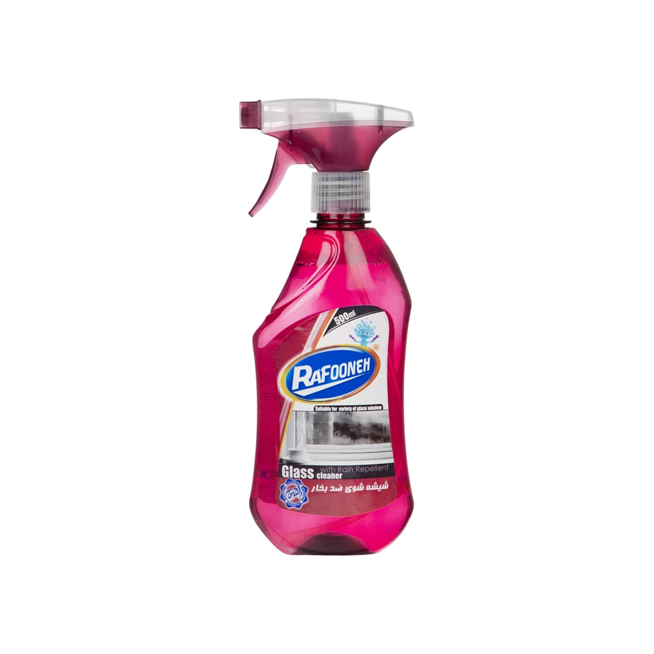 اسپری شیشه شوی ضد بخار صورتی رافونه 500 میلی لیتری