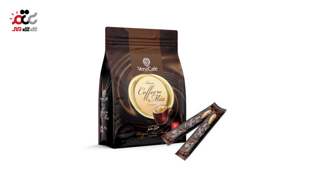 پودر کافی میکس 3 در 1 کلاسیک ونزکافه 480 گرمی بسته 24 عددی