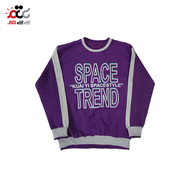 خرید ست بلوز و شلوار بنفش طرح SPACE