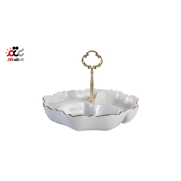 اردور خوری سرامیکی مدل سه خانه طرح لب طلایی