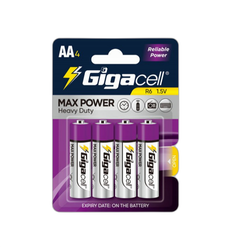 باتری قلمی کارتی MP گیگاسل  بسته 4 عددی