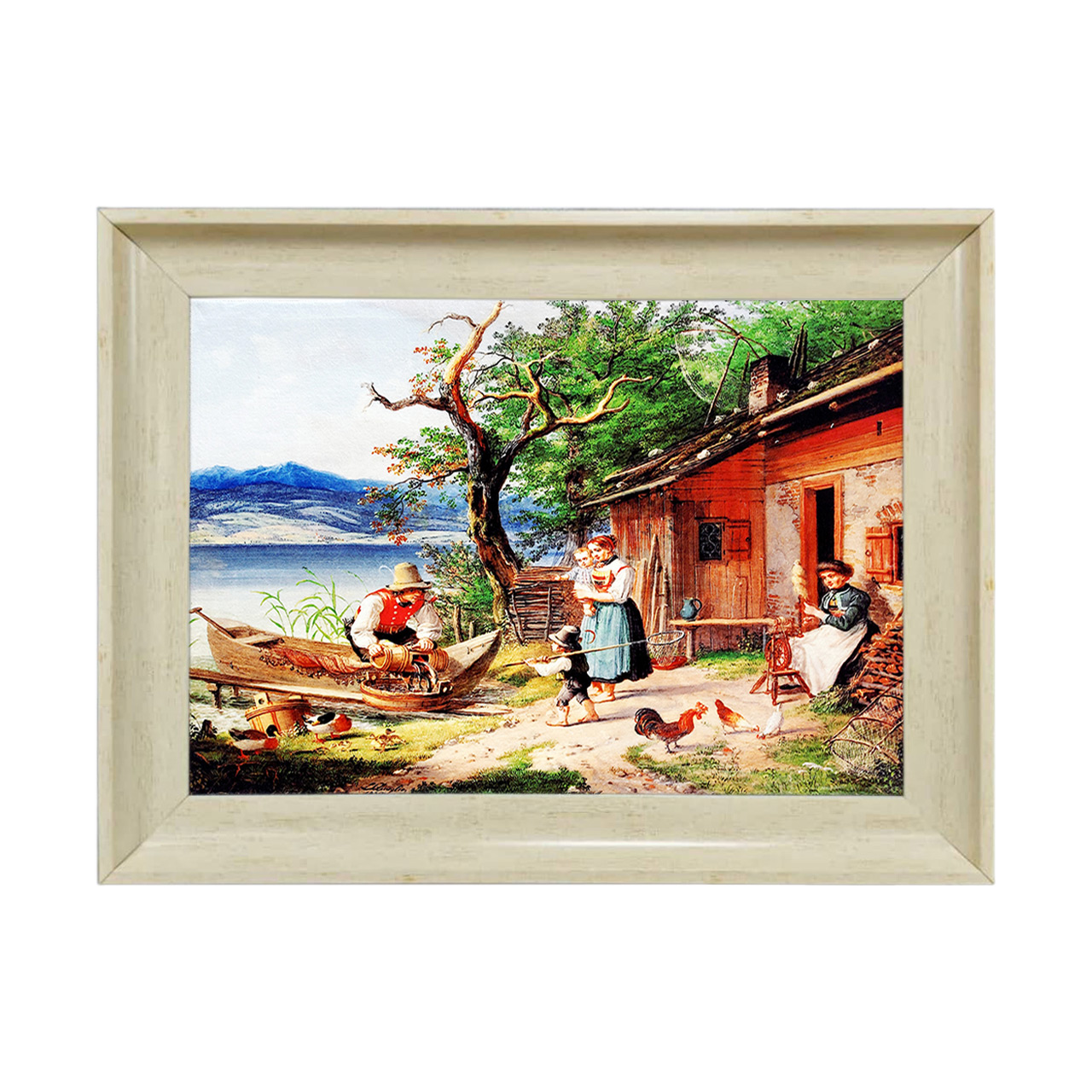 تابلو فرش چاپی طرح مزرعه کد 10272 سایز 50×35 سانتی متری