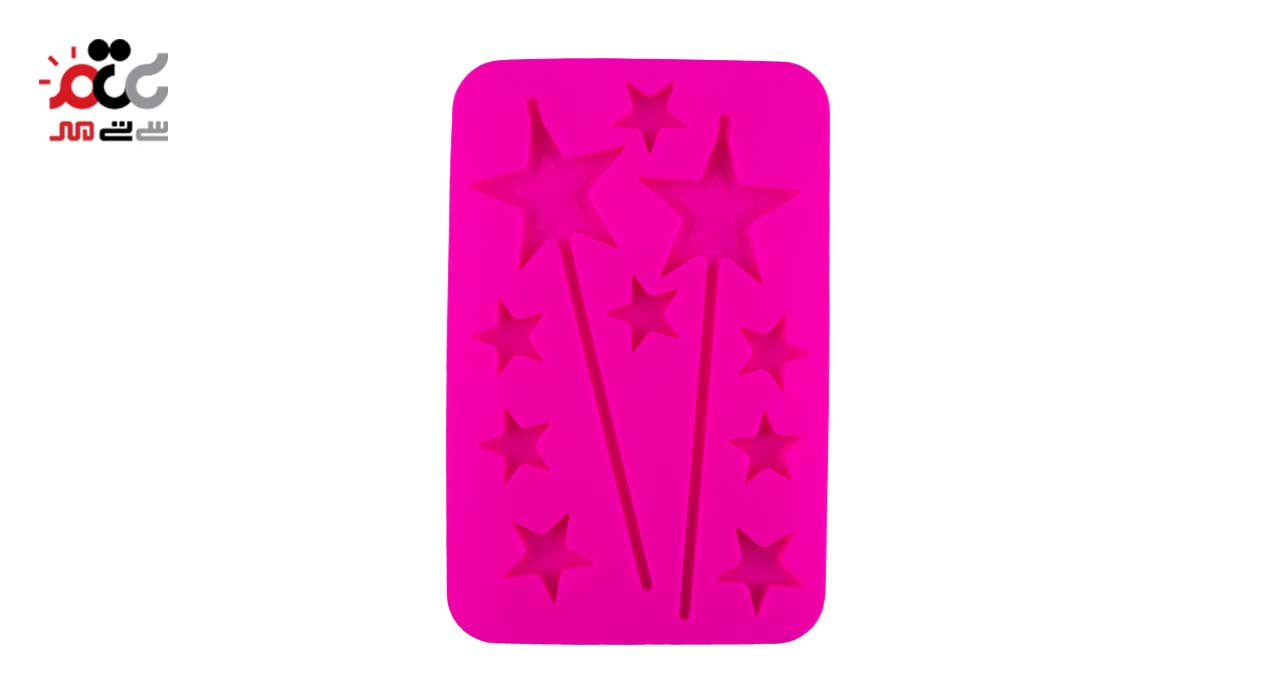 قالب سیلیکونی شکلات مدل ستاره و چوب جادو 10 عددی