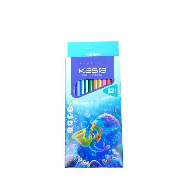 مداد رنگی جعبه ای کسری بسته 12 عددی