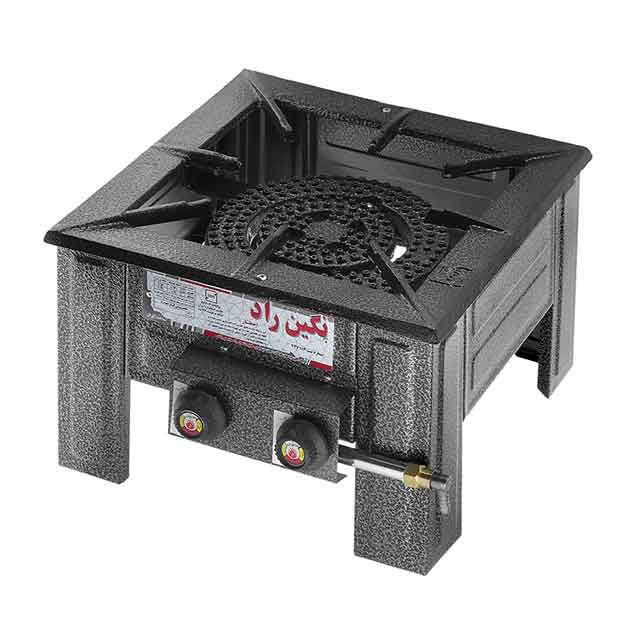 خرید اجاق گاز چدن دو شعله مدل چهار پایه سایز 50 × 50 سانتی متری