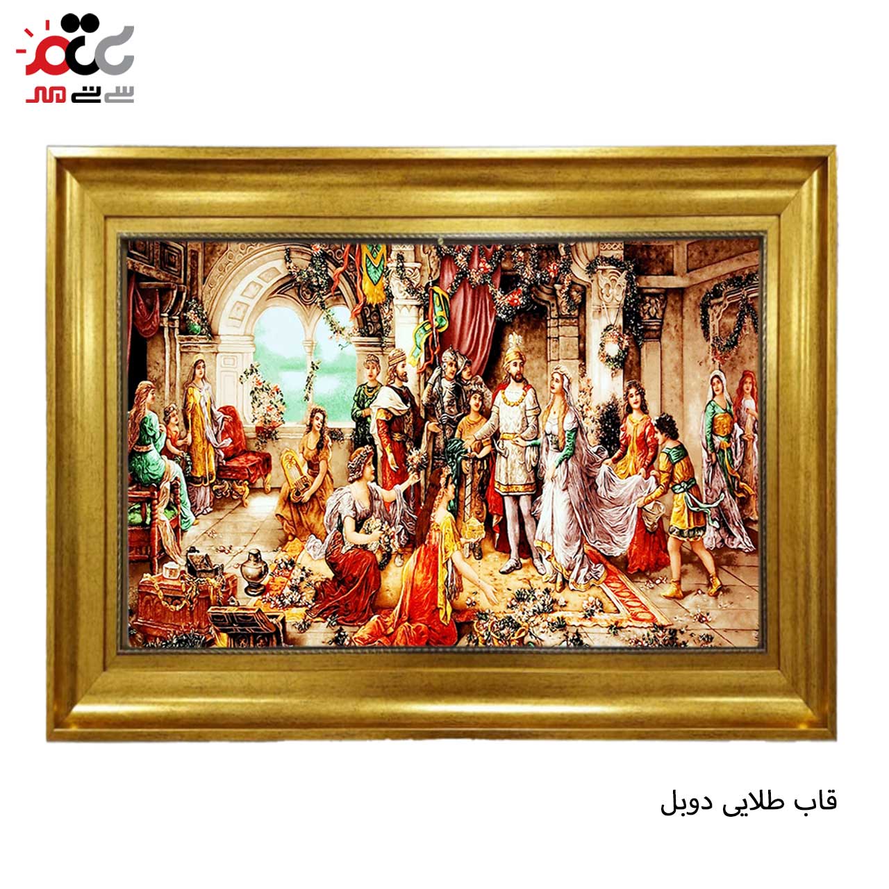 تابلو فرش چاپی طرح عروسی کد 11018 سایز 50×35 سانتی متری