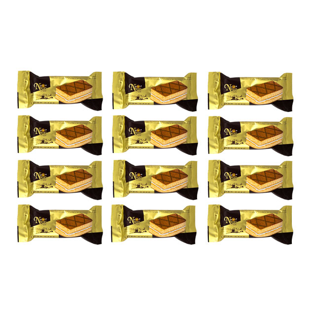 کیک لایه ای با کرم شیری نظری 55 گرمی بسته 24 عددی