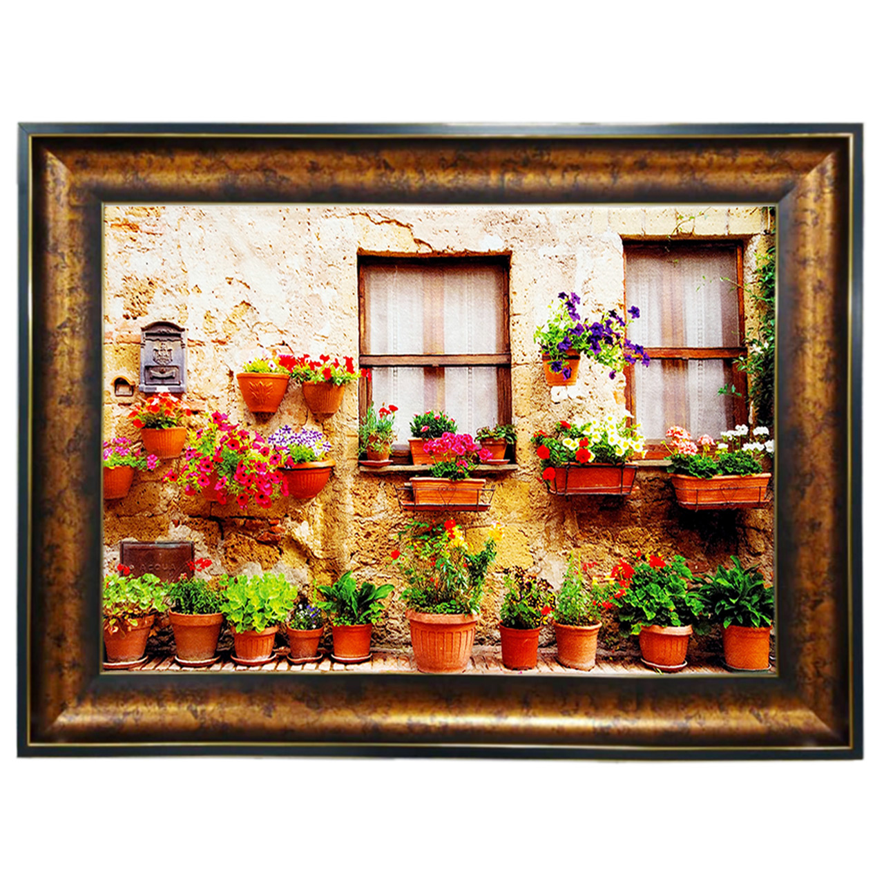 تابلو فرش چاپی طرح گلخانه کد 10182 سایز 100×50 سانتی متری